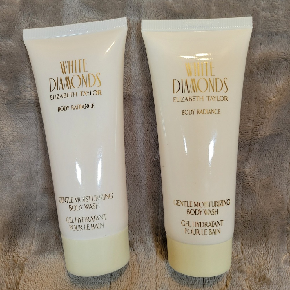 Elizabeth Taylor White Diamonds Body Wash 3.3oz Cream Gentle Moisturizing 2pk